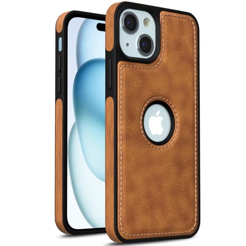 Image of Pikkme Back Cover for iPhone 15 | Full Camera Protection, Raised Edges & Super Soft-Touch Bumper Case (Brown)