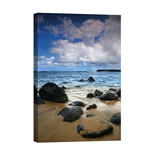 Toile nature lumineuse au format 80 x 120 cm qui brille dans le noir