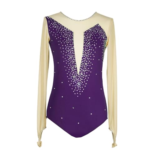 Vestido Feminino De Patinação Artística, Vestido De Competição Para Adultos, Mangas Compridas, Gola