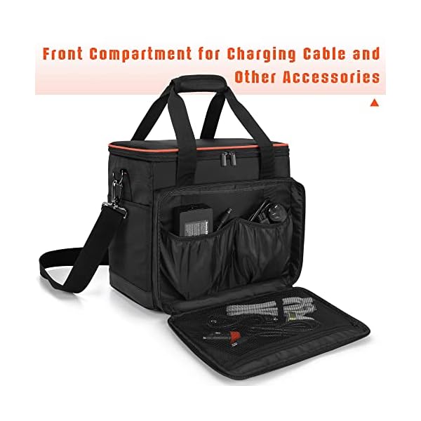 Trunab Tasche für Generator, Kompatibel mit Jackery Explorer, Reisetasche für Tragbares Kraftwerk mit Taschen für Ladekabel und Zubehör – Bild 3