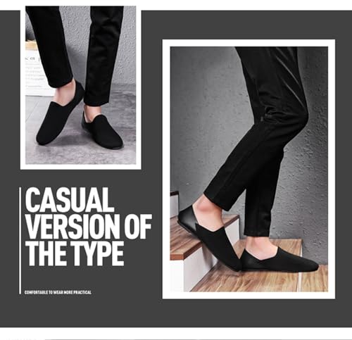 Myallfeet Men's Fashion Suede Overlay Soft Bottom Breathable Loafers Shoes Deluxe Comfortable Soft Leather Non-Slip Casual Shoes3