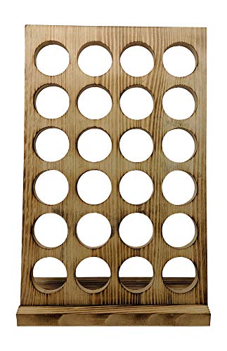 Gianna's Home Rustic Farmhouse Country Distressed Wood Coffee Pod Holder For K-Cups, 24 Capacity (Torched Wood) #TOP1