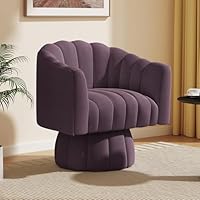 KecDuey 360 Grad Drehbarer Kuschelsessel Beige | Runder Drehstuhl Mit Polsterung | Sessel Für Wohnzimmer & Büro