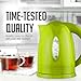 OVENTE Electric Kettle, Hot Water, Heater 1.7 Liter - BPA Free Fast Boiling Cordless Water Warmer - Auto Shut Off Instant Water Boiler for Coffee & Tea Pot - Green KP72G