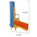 Colt 1911 Toy Gun with 10 Colorful Soft Bullets, Ejecting Magazine and Pull Back Action Blue