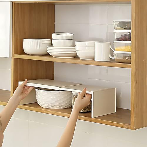 Étagère extensible pour armoire : la solution robuste pour un rangement de cuisine impeccable