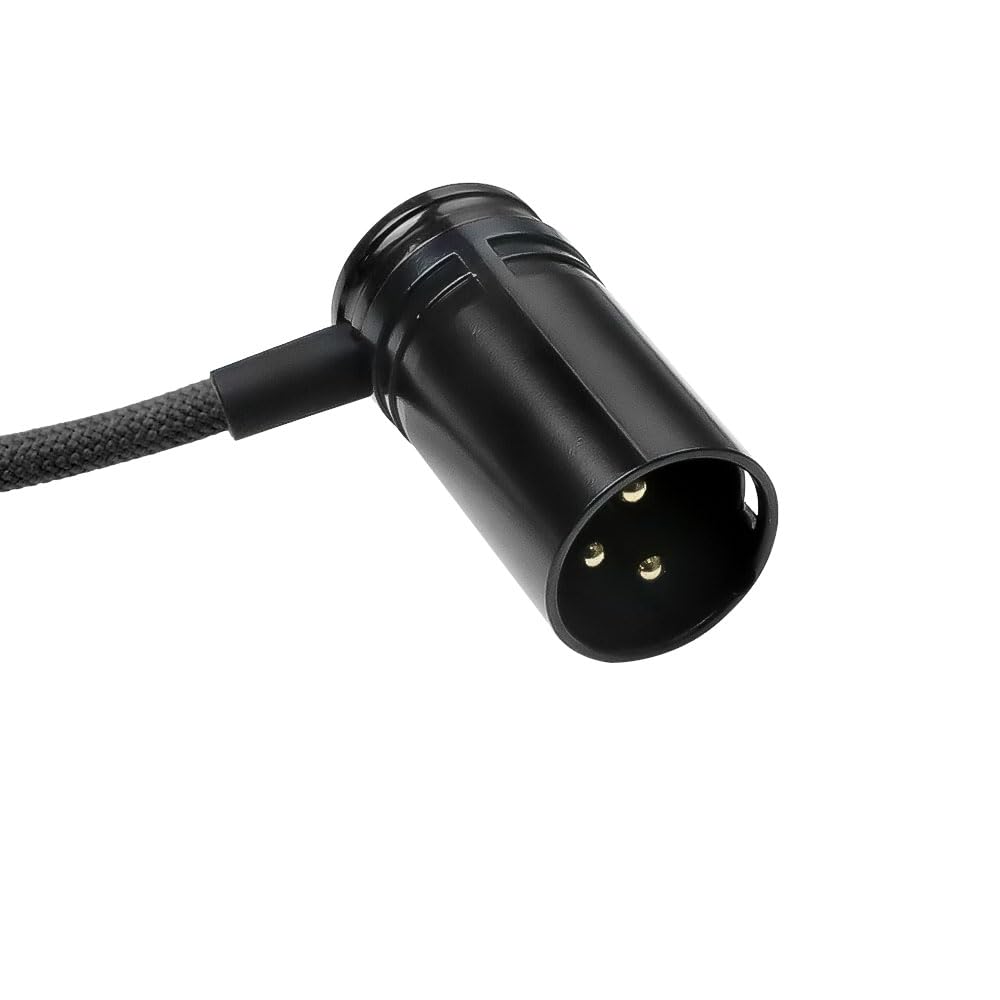 Alvin's Cables Câble spiralé XLR à 3 broches mâle vers femelle ultra flexible renforcé en aramide pour appareils photo Sony, Canon, Blackmagic Pro et audio studio (noir)