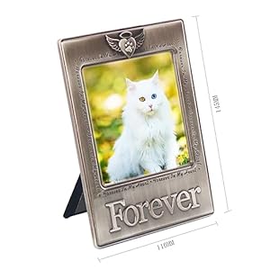 LASODY Forever In My Heart Never Leave My Heart Dog Cat Pet Memorial Picture Frame