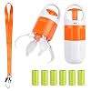 2-in-1 Portable Dog Pooper with 90 Bags, Pet Scooper for Large Medium Small Dogs, Flexible 4 Claws/Hand Shaped Leak-Proof Dog Poop Cleaner, Attachment Storage Container