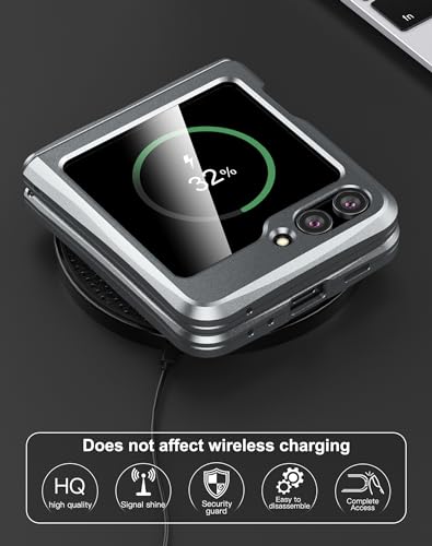 Feitenn FT20231020 For Samsung Z Flip 5 Case, Aluminum Metal Heavy Duty Shockproof Protective Case thumb #5
