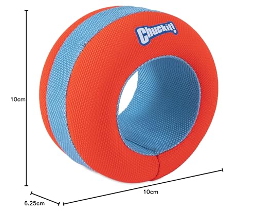 Chuckit! - Amphibious Roller - Verfolgungsspielzeug für Hunde - Unsinkbares Spielzeug, das auf der Wasseroberfläche schwimmt - Rad für Wasserspiele - Einheitsgröße - Durchmesser 10 cm