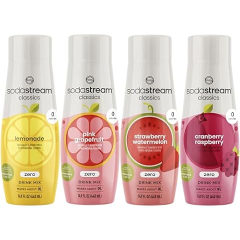 SodaStream Variety Pack Drink Mixes, 0 Calories, 14.8 Fl Oz (Pack of 4) Cover