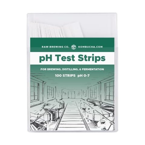 Kombucha.com pH Test Strips for Brewing, Distilling, and Fermentation (100 Test Strips, 0-7 pH Range) Cover