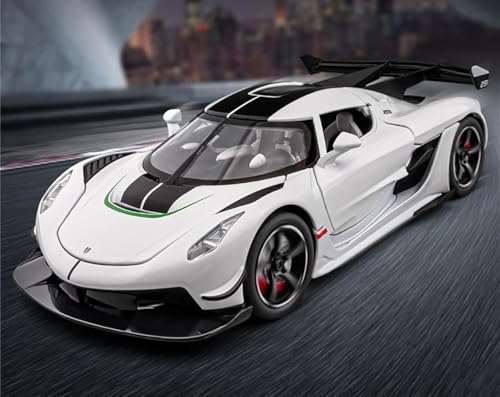 Image of Magicwand【Random Color Die-Cast 1:24 Scale Koenigsegg Jesko【Box Packed】 with 4 Openable Doors Working Steering,Lights & Music,with Smoke Function【Pack of 1】