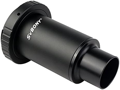 Svbony Adapter do kamery teleskopowej 1,25", adapter projekcyjny M42, aluminiowy adapter T2 T Mount kompatybilny z Canon