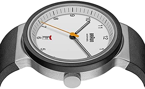 Braun Zwitsers Merk 3 Wijzers Automatisch Analoog Horloge Met Datum Zwarte Wijzerplaat En Rubberen Band 40 Mm Roestvrijstalen Behuizing Model Bn0279slbkg Zwart Riemen 2105431703