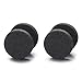 Men Women 6-12MM Black Sand Matt Screw Stud Earrings, Cheater Fake Plugs Gauges Illusion Tunnel