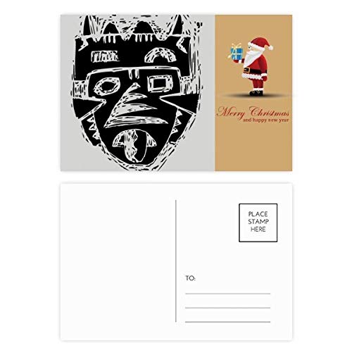 Totem Tattoo Père Noël cartes postales squelette indien pour décorer votre bureau rock Lot de 20