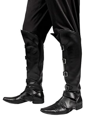 Boland 81994 - Cubrebotas Striker, negro, accesorio para disfraz de pirata, bucanero, mosquetero o medieval, accesorio para disfraces de carnaval | Ya disponible en tu tienda friki favorita! En mundofriki.es!
