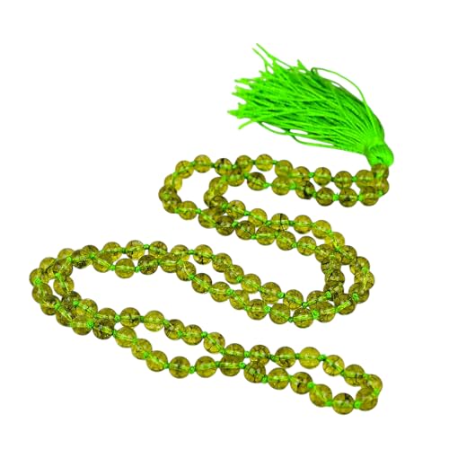 Collier mala en péridot pour harmoniser vos séances de yoga et de méditation