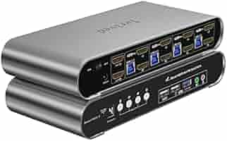 Terived TH41-3 KVMスイッチ Amazon.com: HDMI KVM Switch 4 in 1 Out with Hotkey Mouse