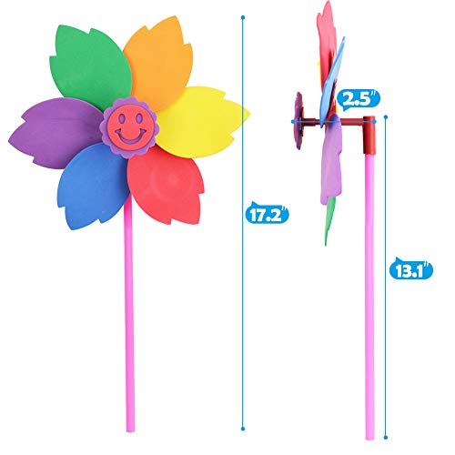 5 Pcs Colorful Sticky Mosaic Eva Windmill Art Kits For Kids 2-4 Years Old, Diy Mosaic Art Crafts Early Learning Games Handmade Art Kit For Preschool Toddlers Boys And Girls Ages 1 2 3 4 5 6 7 8 #TOP6
