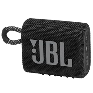 JBL Go 3 – Portable Mini Bluetooth Speaker, big audio and punchy bass, IP67 waterproof and dustproof, 5 hours of playtime, speaker for home, outdoor and travel (Black)