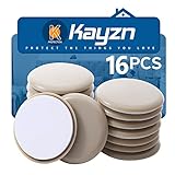 Kayzn Self-Adhesive Furniture Slider, 2.5Inch Self-Adhesive Furniture Moving Pads, Adhesive Carpet Slider is Suitable for Carpet 16 Pieces, Furniture Moving Slide-Easily Move Any Item