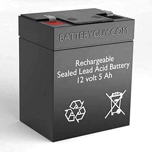 RT-1245 Replacement 12V 5Ah SLA Battery Brand Equivalent (Rechargeable, F1 Terminals) - Qty of 1