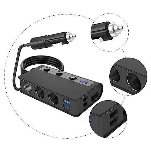 Cargador de coche 180W con divisor de encendedor de cigarrillos y USB inteligente 6