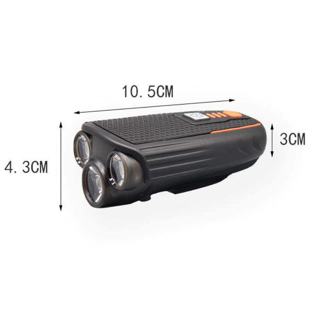 Faro Anteriore per Bicicletta con sensore di Luce Intelligente, Ricarica USB, Perline L2, Illuminazione Notturna per Ciclismo.