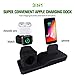 MOTOSPEED 3 in 1 Charging Station for Apple Watch Charger Stand Dock for iWatch Series 5/4/3/2/1/ AirPods Pro/2 /iPhone 11/11 pro/Xs/Xs Max/Xr/X/8/8 Plus/7/7 Plus/6/- Support Nightstand Mode