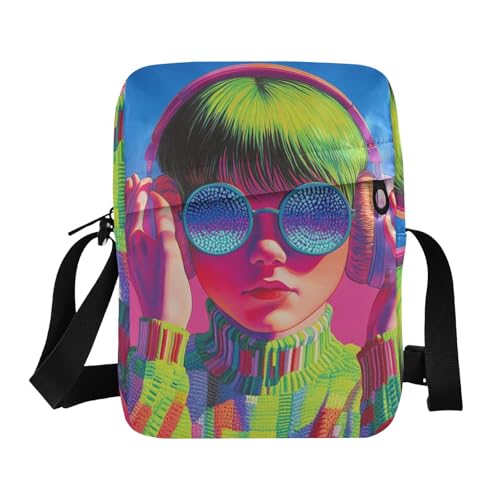 KLL Cool Boy Dopamine Color mens messenger bag crossbody Vegan Leather cross body bag Casual Shoulder Handbag