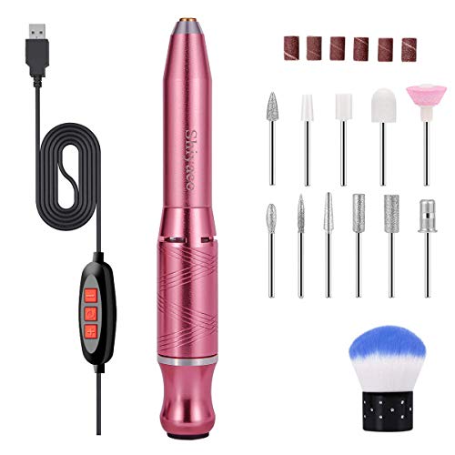 Electric Nail Drill, Portable Nail Drill Kit, 21000RPM Professional Acrylic Nail File Machine, Gel Nails Efile, Manicure Pedicure Polishing Tools for Home Salon