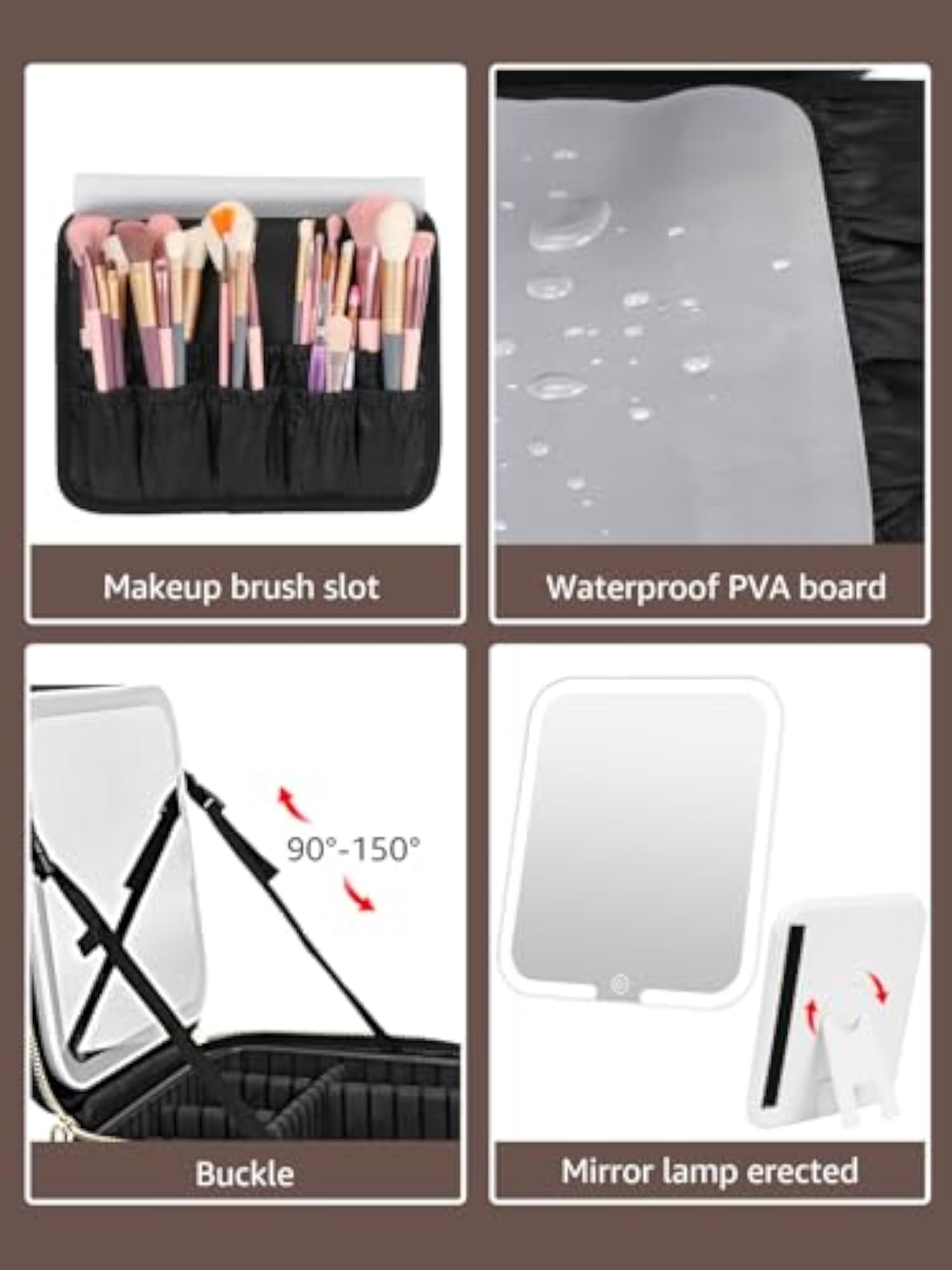 Large Capacity Makeup Organizer Professional Vanity Case