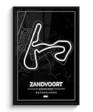 MuchoWow© Fotorahmen 60x90 cm Picture Frame Bilderrahmen Poster Bild Mit Rahmen Posterrahmen Foto Wand Deko Wohnzimmer Wanddekoration Formel 1 - Rundkurs Zandvoort - Niederlande - Schwarz