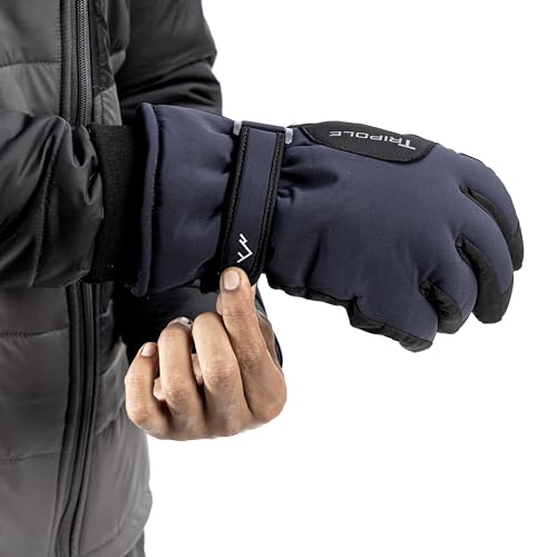 Image of Tripole SummitGrip Winter Gloves for Snow & Trekking | Water Repellent | Comfort -10C | Polar Fleece Lining | Men & Women