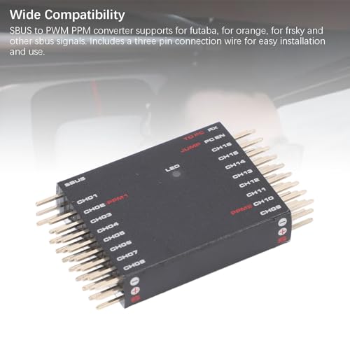 SBUS zu PWM/PPM Decoder, DIY SBUS zu 16CH PWM Konverter Zwei-Wege-PWM Konverter Empfänger Signal Transverter für Futaba für Frsky für Orange