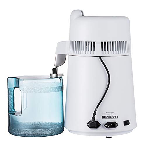 SHZOND 1.6Gallon/ 6L Countertop Water Distiller 900W Pure Water Distiller with Stainless Steel Internal Filter for Home Use (6L)
