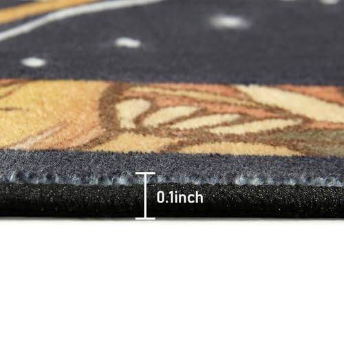 Tapete decorativo Boho 4'x6' moody black Faux Wool miniatura 2
