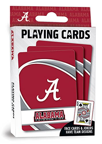 Image of Masterpieces NCAA Alabama Crimson Tide, Playing Cards - Premium Quality, Educational, and Fun Activity for Kids and Families - Great Gift Idea for Holidays, Birthdays, and Everyday Playtime