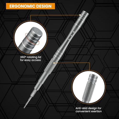 Image of Dyazo 128-in-1 Precision Screwdriver Tool Kit | Magnetic Multi-Bit Set with Flexible Shaft | Tweezer & Spudger | Professional Repair Kit for Mobile, Laptop, PC, PS5, Watch & Electronics Maintenance