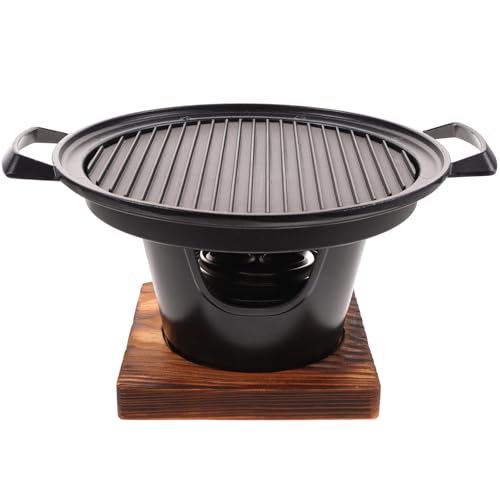 ifundom Parrilla de Barbacoa Portátil para 2-3 Personas, Sartén sin Humo Placa Separada para Drenaje de Aceite, Horno para Asar Grande para Camping y Uso Doméstico, Resistente al Calor
