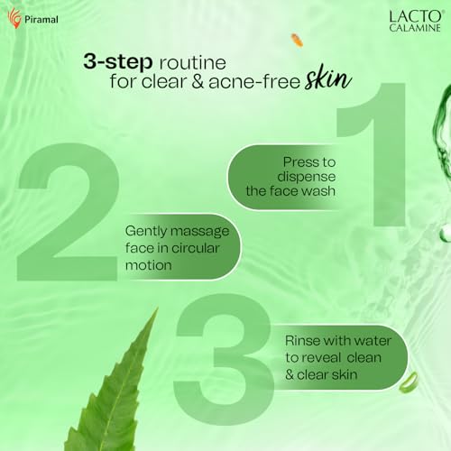 Image of Lacto Calamine Neem Face Wash With Aloe Vera & Turmeric | 150ml - Pack of 3 | Niacinamide & Salicylic Acid Face Wash | Facewash Reduces Pimples, Purifies Skin & Oil Control | For All Skin Types