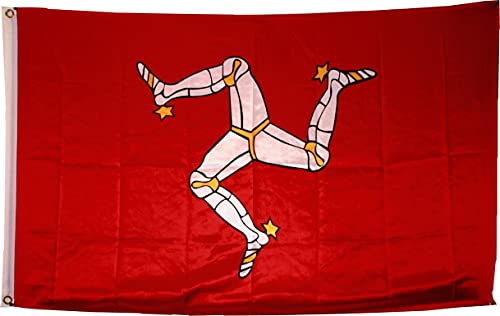 FLAG OF THE ISLE OF MANN. PREMIUM SATIN QUALITY. BIG SIZE 150X90 - Image 2