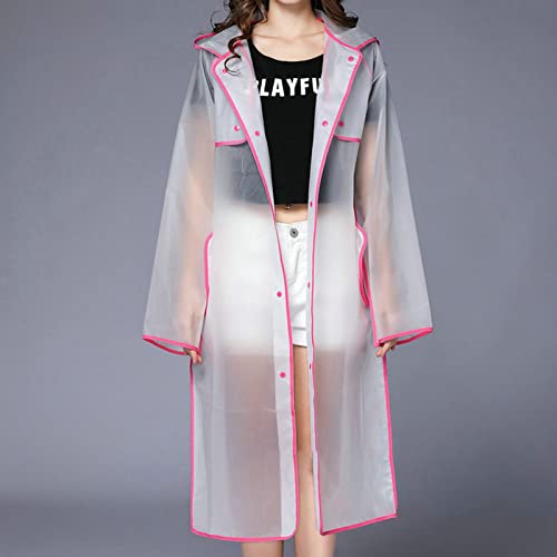 Rain Poncho Adult EVA Outdoor Rainwear Lightweight Raincoat for Camping, Hiking, Walking, Visiting Theme Park2