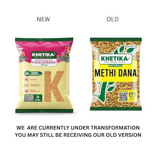 Image of Khetika Whole Methi Dana 200g | Banaskantha Whole Fenugreek Seeds | Preservative free | Rich in Antioxidants. (Pack of 2)