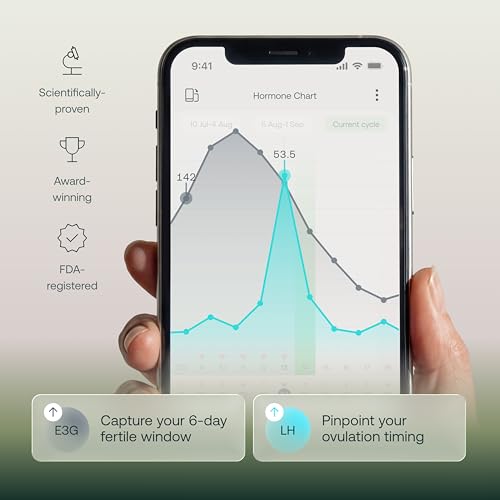 Image of Mira Fertility Plus Tracking Monitor Kit with 10 Estrogen + LH Ovulation Test Wands and Connected App, Patented Smart System Predicts Ovulation with Actual LH and E3G Concentrations