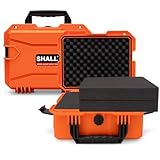 Shall Universal Kamera Koffer L, wasserdicht Staubdicht Schockfest, mit Schaum-Einlagen, für Kamera, Objektiv, Elektronik, Messgeräte, Pistolen, fotokoffer, kamerakoffer,Orange