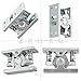 2 Pcs RV Door Catch Trailer Door Latch, Spring Loaded Door Easy Lock Stop Double Roller Catch Double Roller Buckle Zinc Alloy for Garden Bedroom Living Room Boat Door Garage